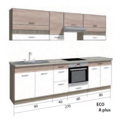 Virtuvės komplektas FD ECONO A PLUS BASIC 270 be stalviršio